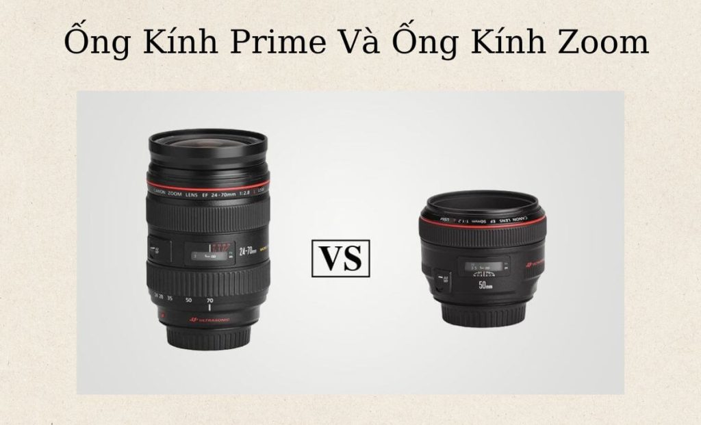 Phân loại theo zoom được chia thành ống zoom và ống prime